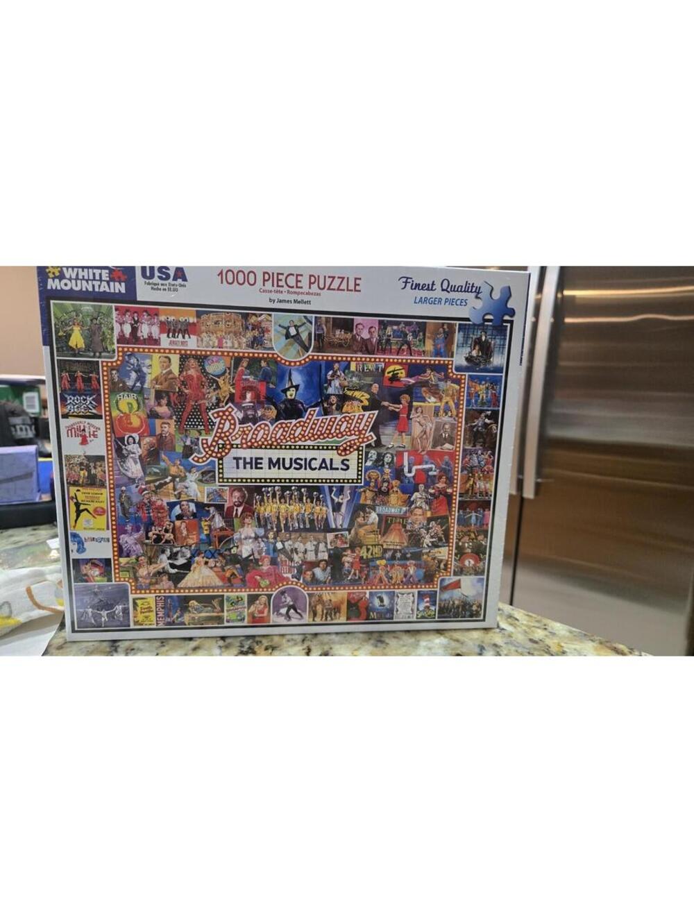 White Mountain BROADWAY THE MUSICALS by James Mellett 1000 Pieces Nib NEW